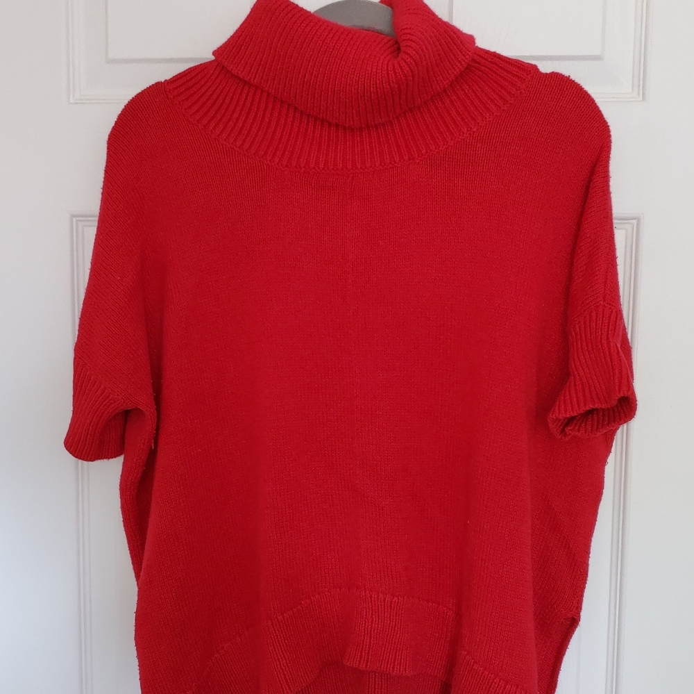 Knit Turtle neck Poncho Sweater